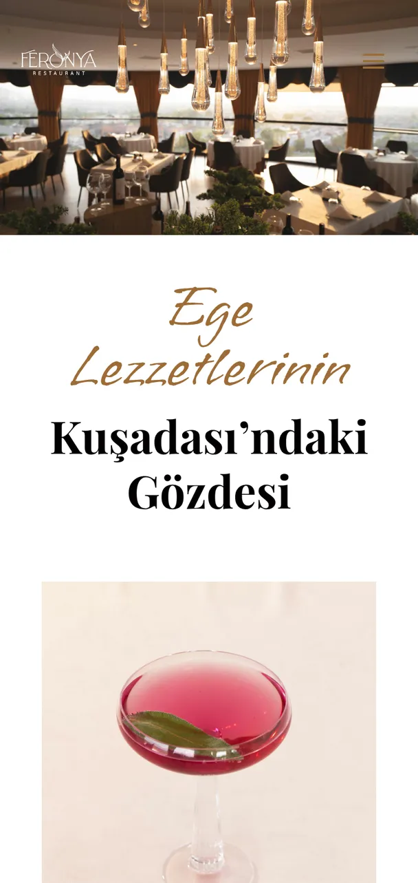 Feronya Restaurant mobil görünüm
