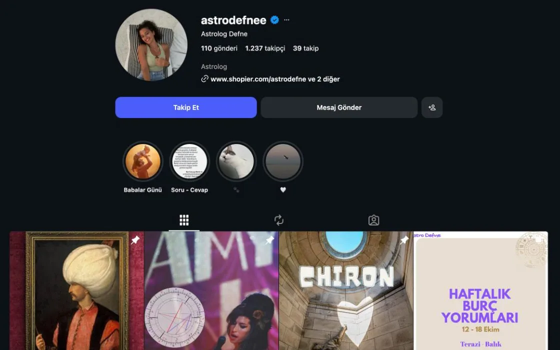 Astrolog Defne web sitesi